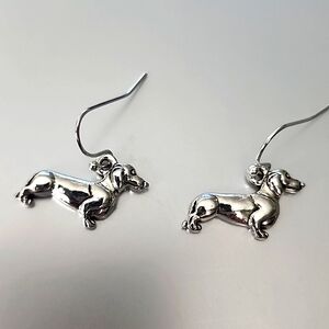 Dog Earrings 925 Post Daschund